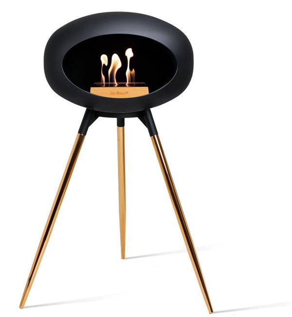 Dome - Ground High - Le Feu - Fire Pits + Grills - Black Dome - Black Bowl - Rose Gold Legs - HORNE
