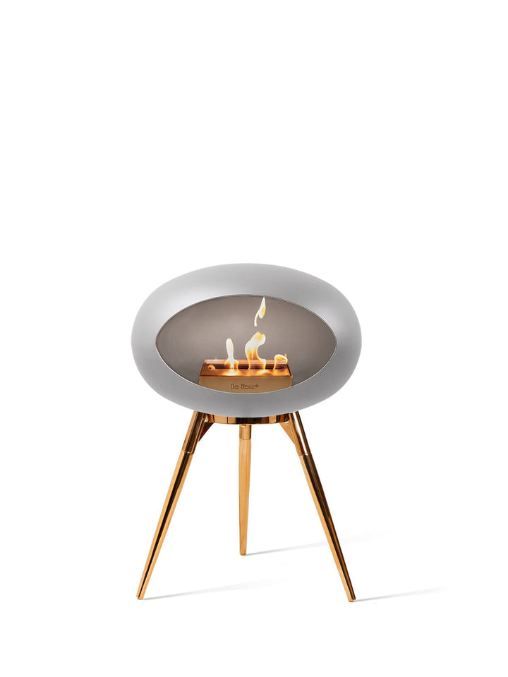 Dome - Ground Low - Le Feu - Fire Pits + Grills - Nickel Dome - Rose Gold Bowl - Rose Gold Legs - HORNE