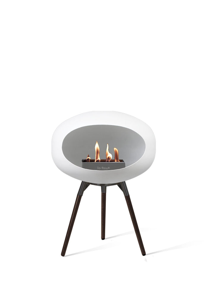 Dome - Ground Low - Le Feu - Fire Pits + Grills - White Dome - Black Bowl - Black Legs - HORNE