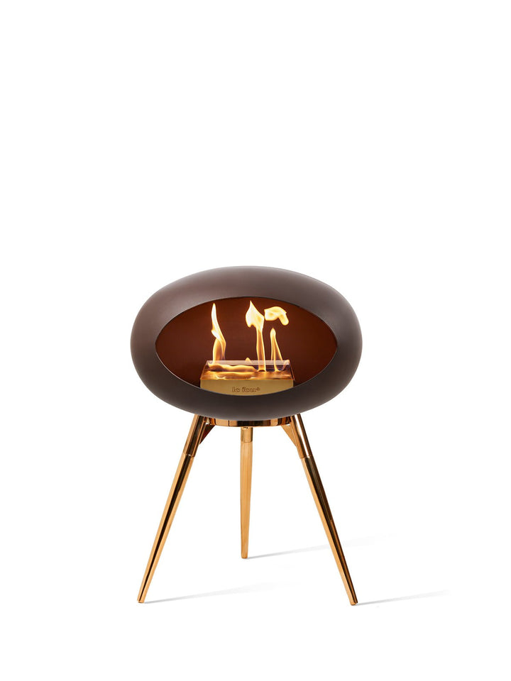 Dome - Ground Low - Le Feu - Fire Pits + Grills - Mocca Dome - Rose Gold Bowl - Rose Gold Legs - HORNE