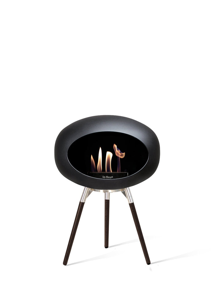Dome - Ground Low - Le Feu - Fire Pits + Grills - Black Dome - Polished Steel Bowl - Black Legs - HORNE