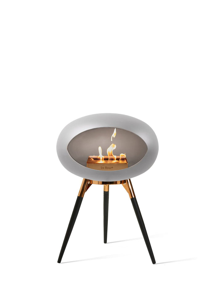 Dome - Ground Low - Le Feu - Fire Pits + Grills - Nickel Dome - Rose Gold Bowl - Black Legs - HORNE