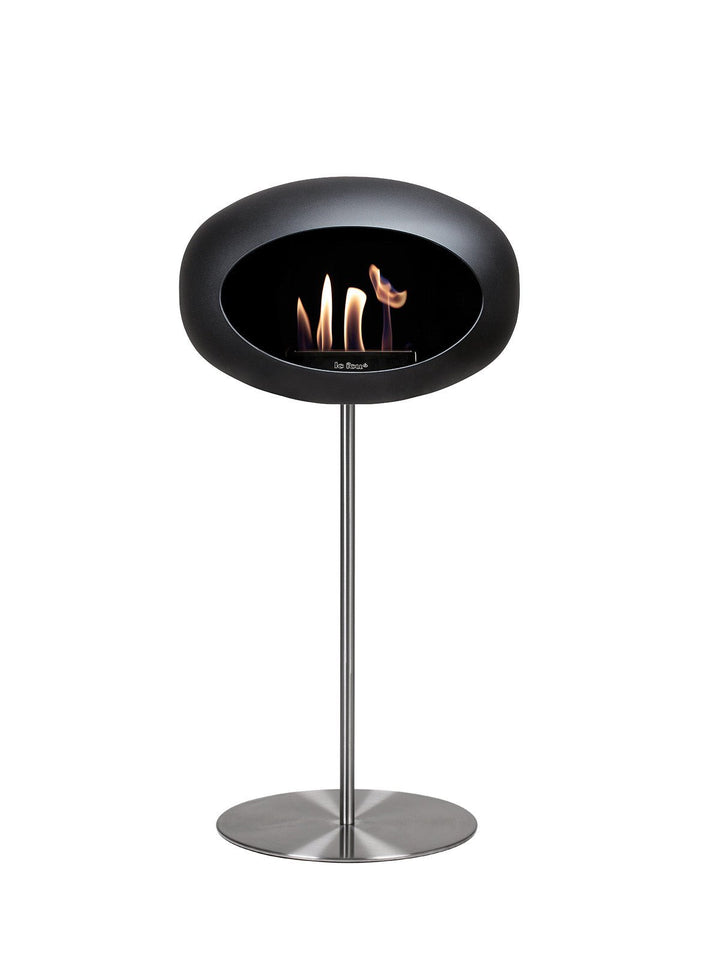 Dome - Steel High - Le Feu - Fire Pits + Grills - Black Dome - Polished Steel Pole - Polished Steel Plate - HORNE