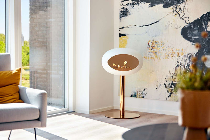 Dome - Steel Low - Le Feu - Fire Pits + Grills - Black Dome - Polished Steel Pole - Polished Steel Plate - HORNE