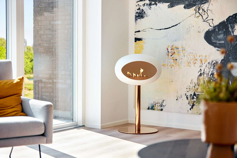 Dome - Steel Low - Le Feu - Fire Pits + Grills - Black Dome - Polished Steel Pole - Black Plate - HORNE