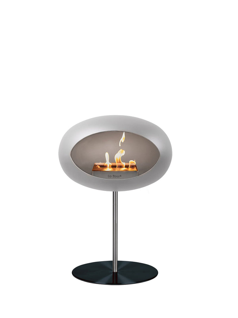 Dome - Steel Low - Le Feu - Fire Pits + Grills - Black Dome - Polished Steel Pole - Black Plate - HORNE