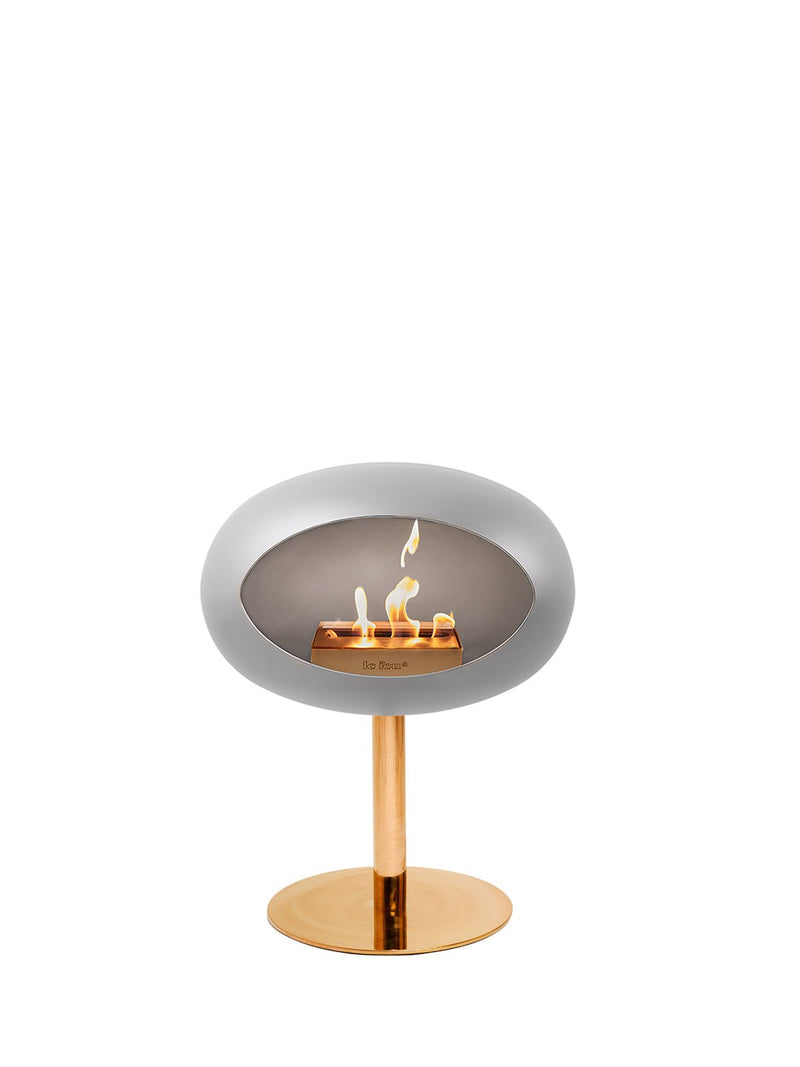 Dome - Steel Low - Le Feu - Fire Pits + Grills - Black Dome - Polished Steel Pole - Black Plate - HORNE