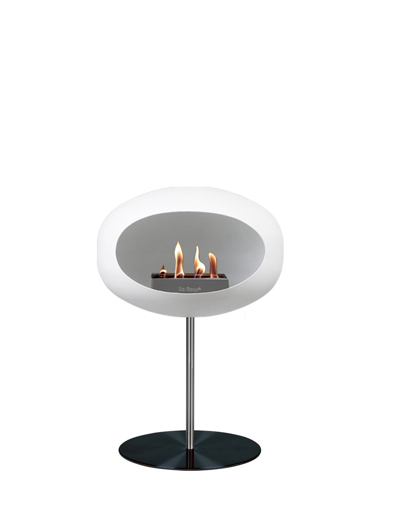 Dome - Steel Low - Le Feu - Fire Pits + Grills - Black Dome - Polished Steel Pole - Black Plate - HORNE