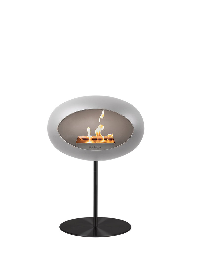 Dome - Steel Low - Le Feu - Fire Pits + Grills - Black Dome - Polished Steel Pole - Black Plate - HORNE