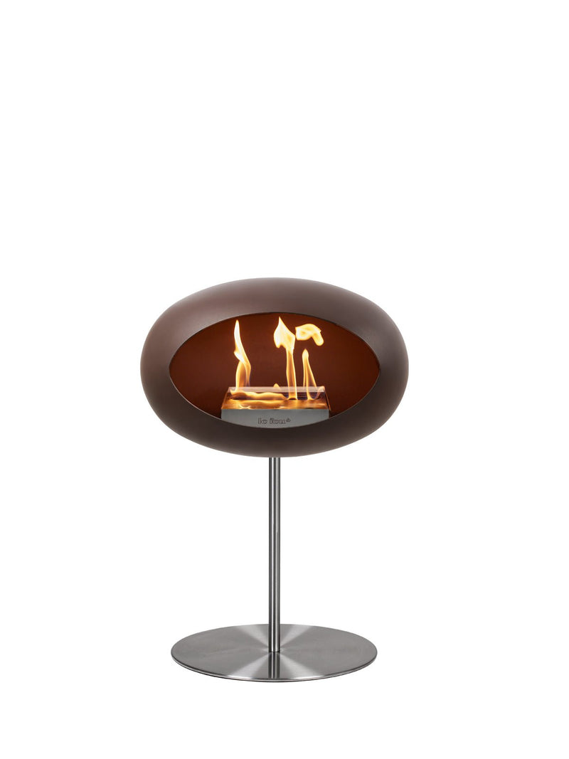 Dome - Steel Low - Le Feu - Fire Pits + Grills - Black Dome - Polished Steel Pole - Black Plate - HORNE