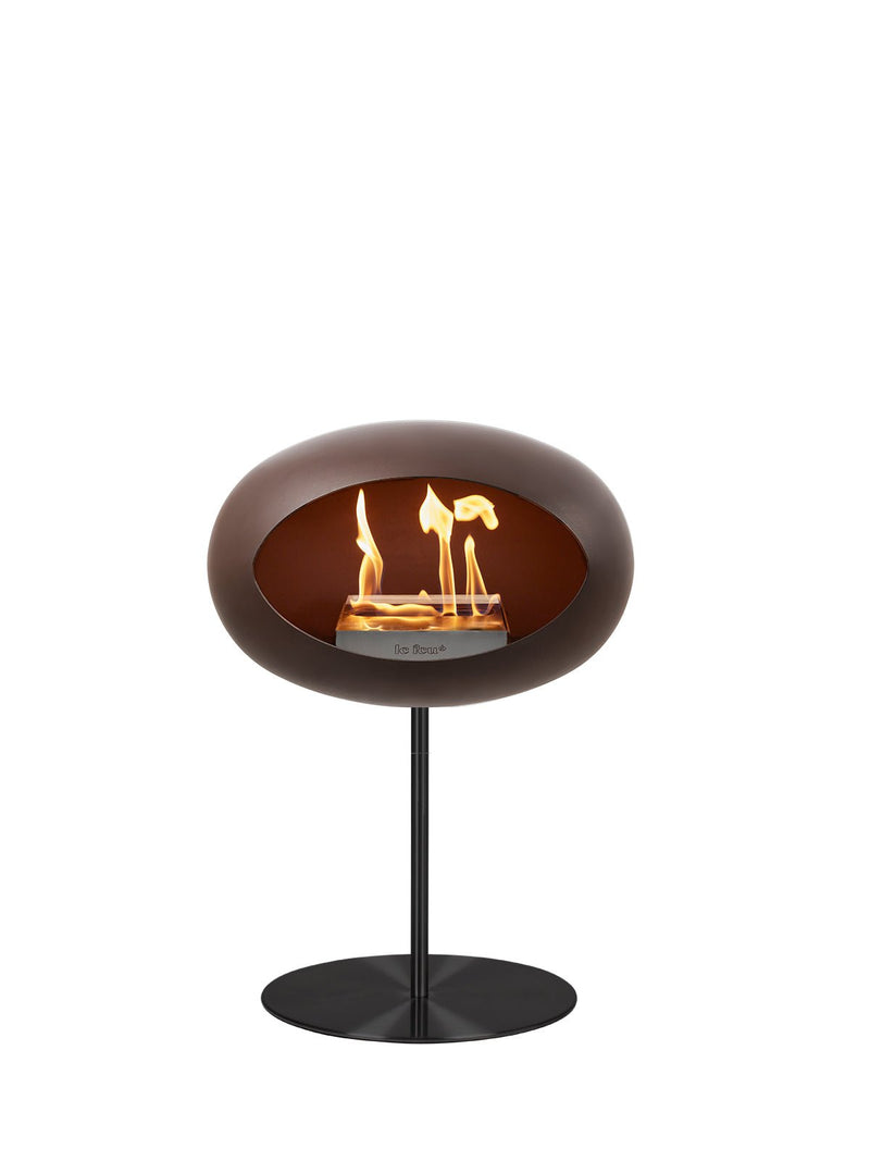 Dome - Steel Low - Le Feu - Fire Pits + Grills - Black Dome - Polished Steel Pole - Black Plate - HORNE