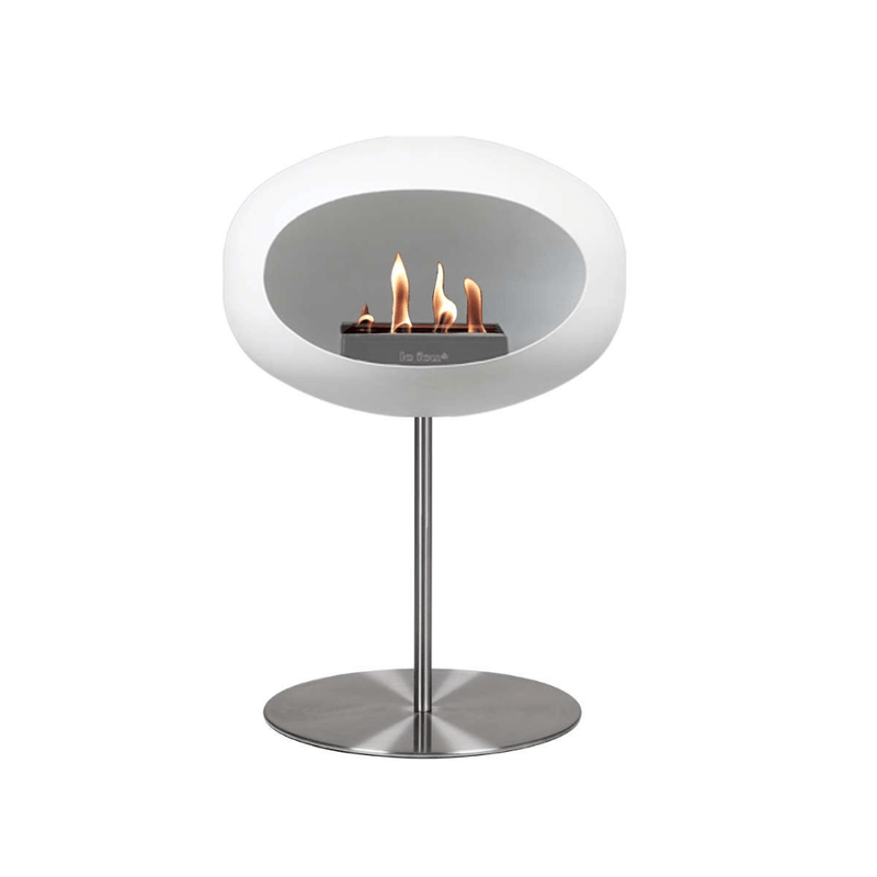 Dome - Steel Low - Le Feu - Fire Pits + Grills - Black Dome - Polished Steel Pole - Black Plate - HORNE