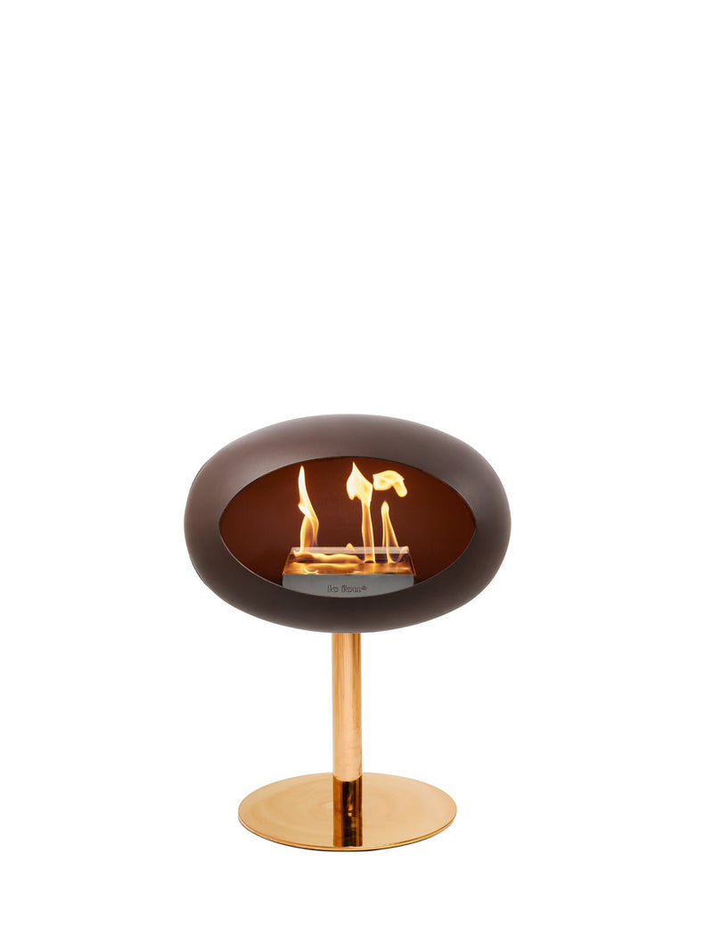 Dome - Steel Low - Le Feu - Fire Pits + Grills - Black Dome - Polished Steel Pole - Black Plate - HORNE