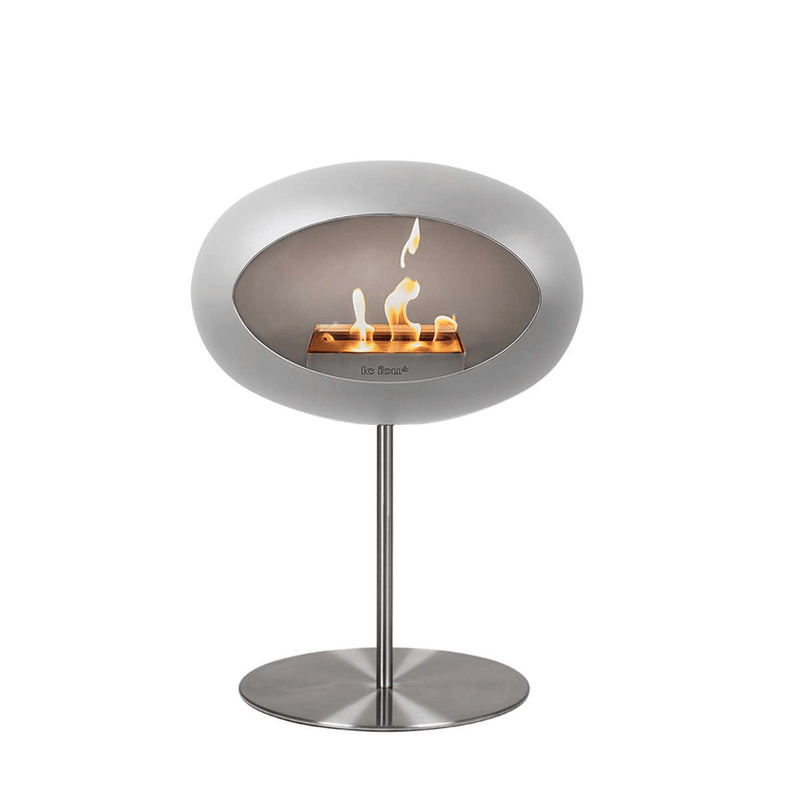 Dome - Steel Low - Le Feu - Fire Pits + Grills - Black Dome - Polished Steel Pole - Black Plate - HORNE