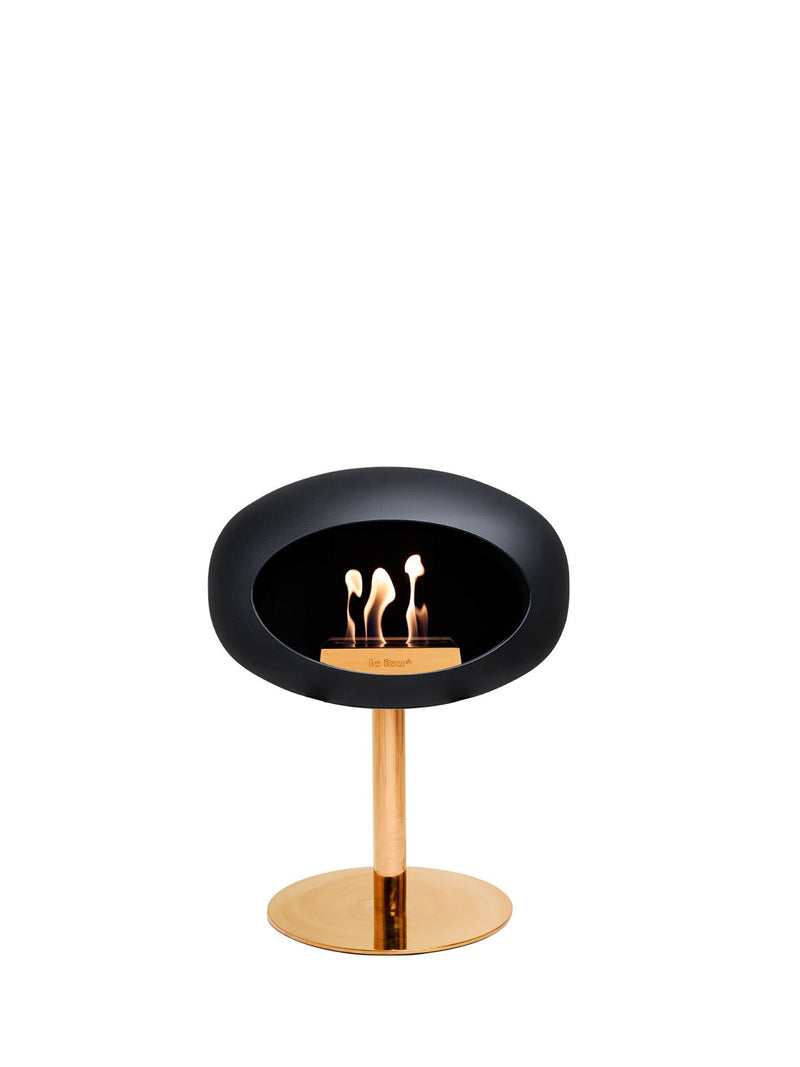 Dome - Steel Low - Le Feu - Fire Pits + Grills - Black Dome - Polished Steel Pole - Black Plate - HORNE