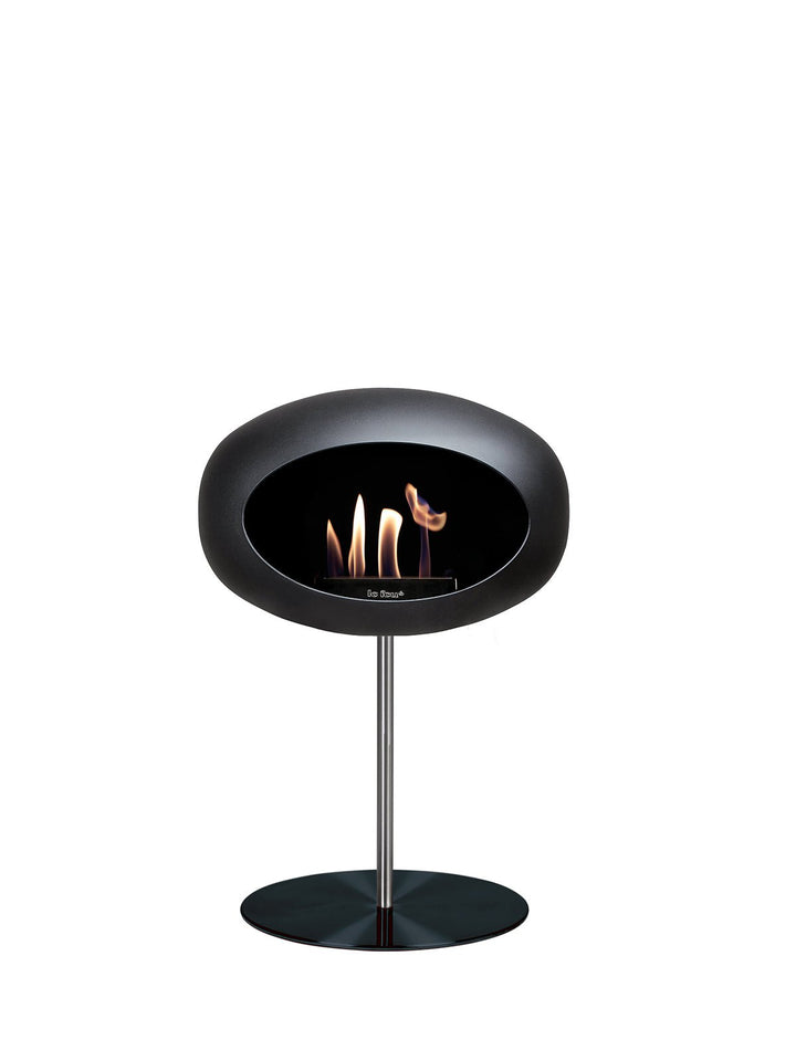 Dome - Steel Low - Le Feu - Fire Pits + Grills - Black Dome - Polished Steel Pole - Black Plate - HORNE
