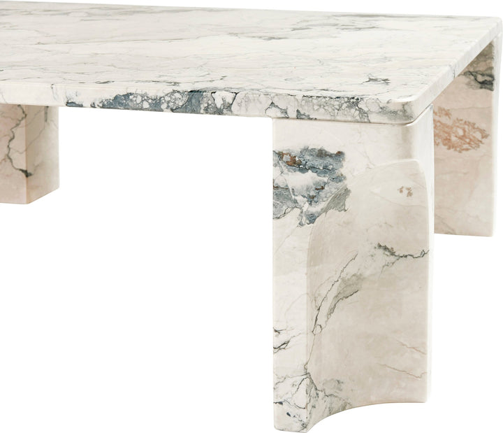 Doric Coffee Table - Gubi - Tables - Square - Neutral White Travertine - HORNE