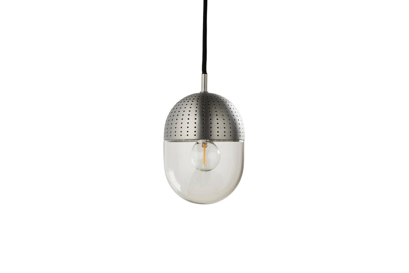 Dot Pendant - Woud - Pendants - Small - Black Painted Metal + Opal Glass Shade - HORNE