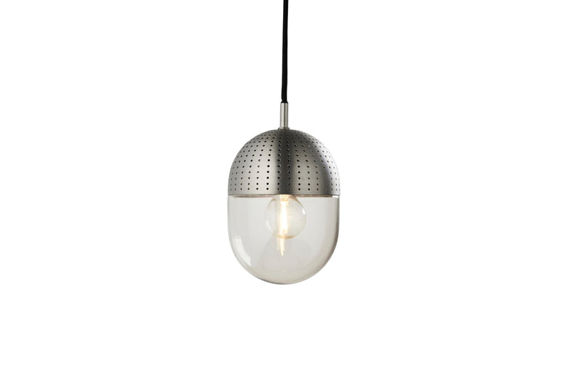 Dot Pendant - Woud - Pendants - Small - Black Painted Metal + Opal Glass Shade - HORNE