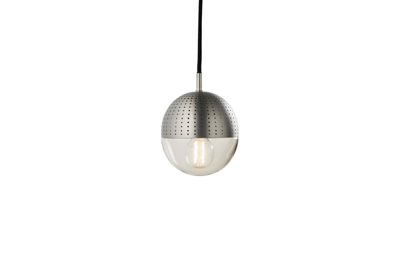 Dot Pendant - Woud - Pendants - Small - Black Painted Metal + Opal Glass Shade - HORNE