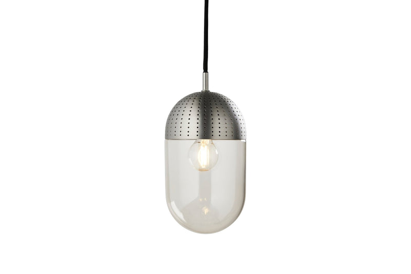 Dot Pendant - Woud - Pendants - Small - Black Painted Metal + Opal Glass Shade - HORNE