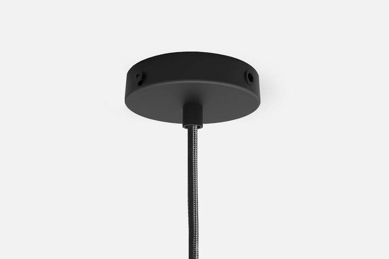 Dot Pendant - Woud - Pendants - Small - Black Painted Metal + Opal Glass Shade - HORNE