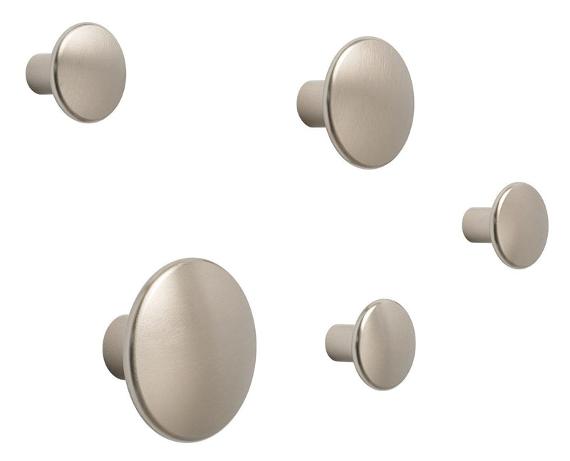 Dots Metal Hooks - Set Of 5 - Muuto - Storage + Organization - Aluminum - HORNE