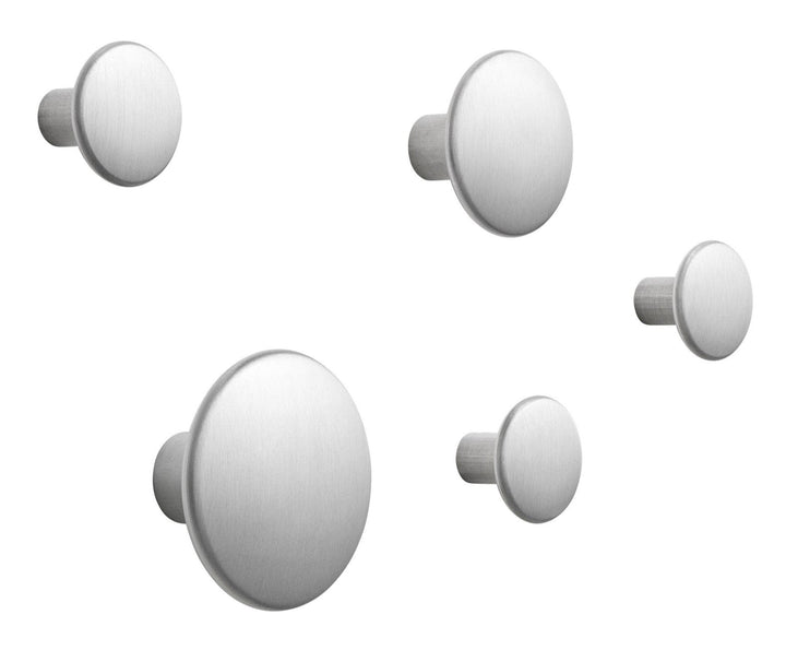 Dots Metal Hooks - Set Of 5 - Muuto - Storage + Organization - Aluminum - HORNE