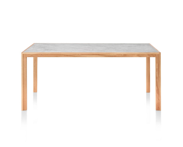Doubleframe™ Table - Herman Miller® - Tables - 36" x 70" - Oak Base/ Carrara Marble Top - HORNE