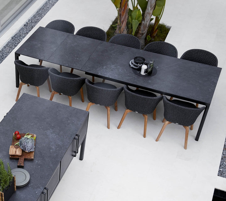 Drop Kitchen - Cane Line - Outdoor Furniture - Fossil Ceramic Without Sink - Add Teak Kitchen Wall - HORNE