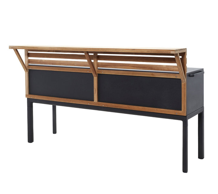 Drop Kitchen - Cane Line - Outdoor Furniture - Fossil Ceramic Without Sink - Add Teak Kitchen Wall - HORNE