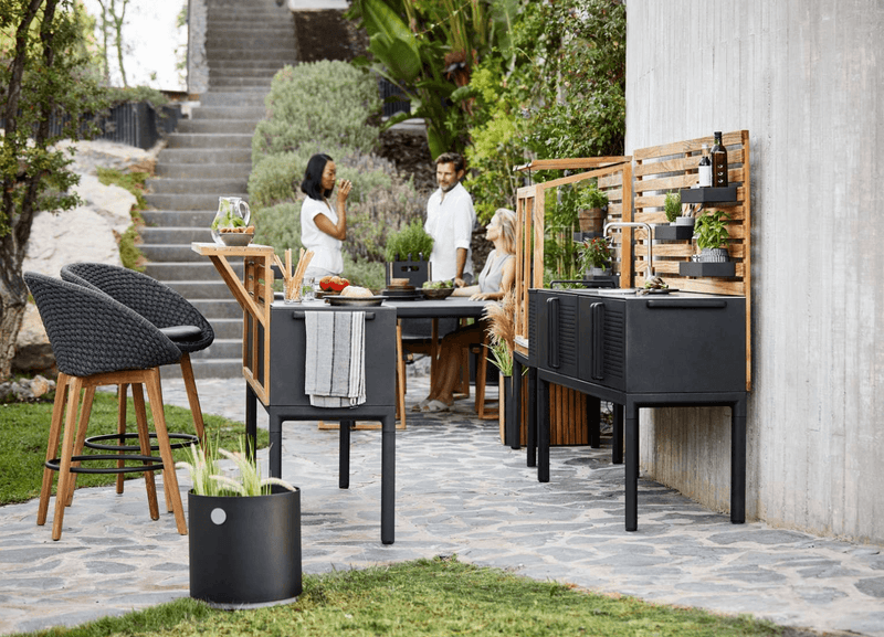 Drop Kitchen - Cane Line - Outdoor Furniture - Stainless Steel With Sink - No Add - Ons - HORNE
