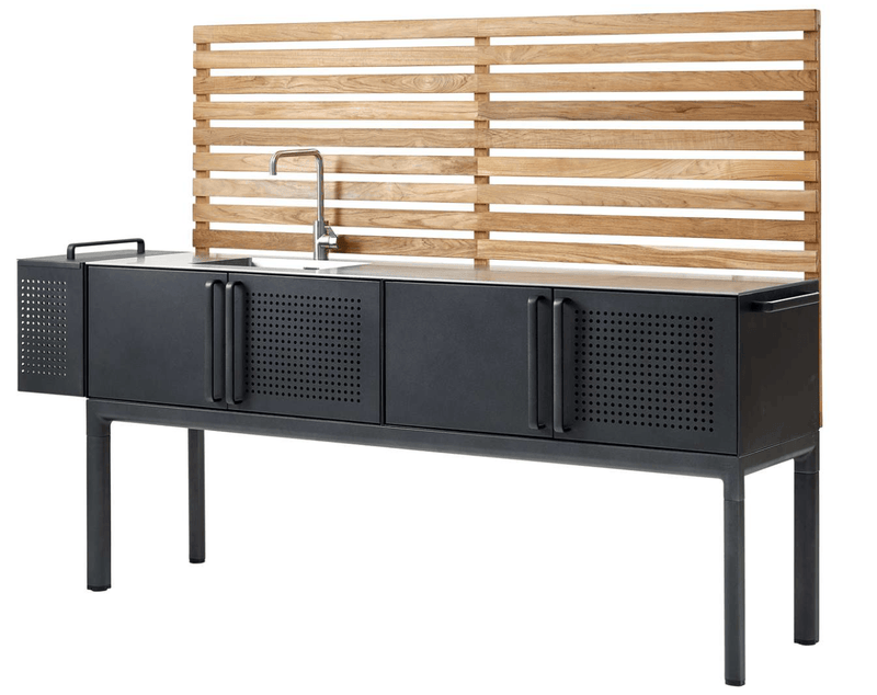 Drop Kitchen - Cane Line - Outdoor Furniture - Stainless Steel With Sink - No Add - Ons - HORNE