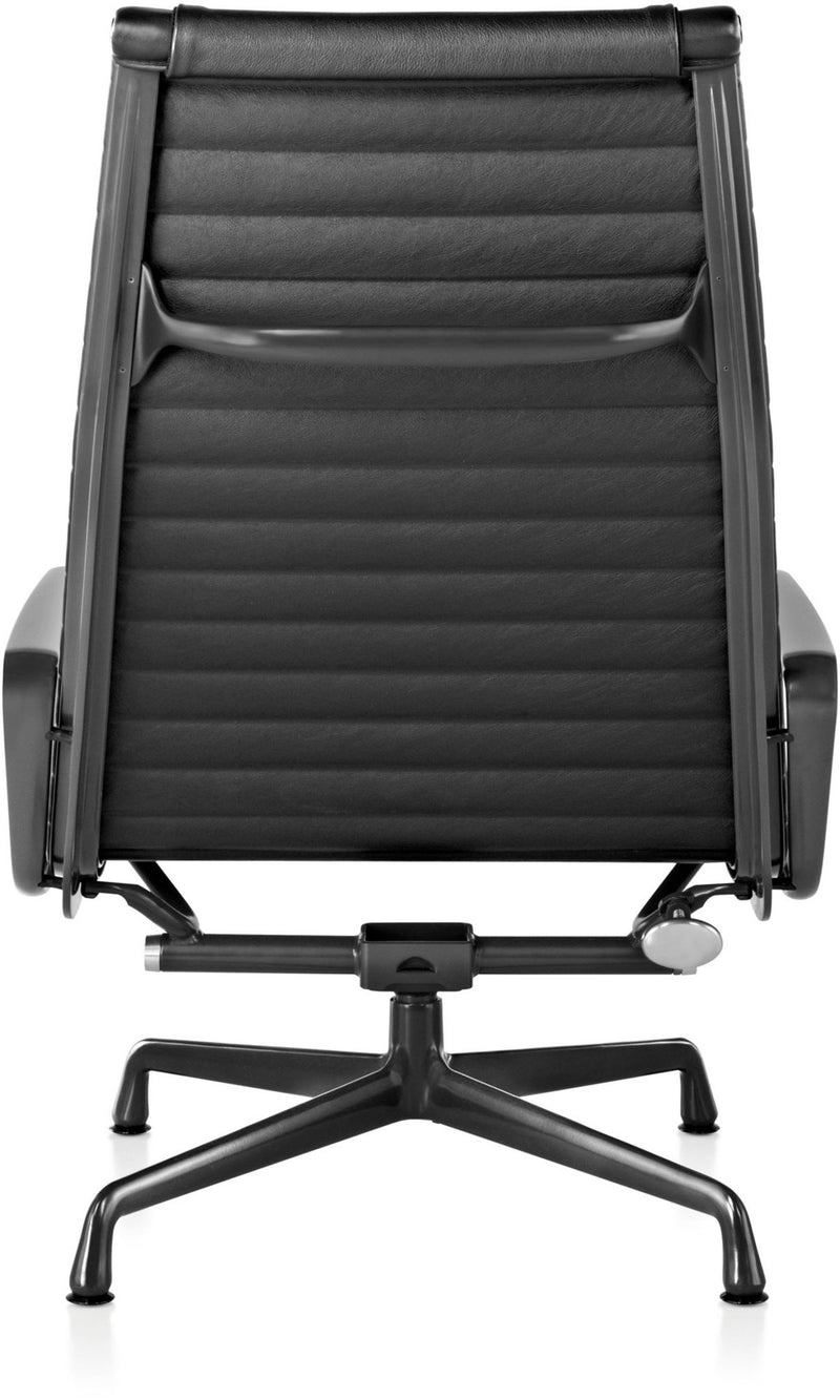 Eames® Aluminum Group Lounge Chair – Tilt & Headrest - Herman Miller® - Chairs - Black - Black Leather - HORNE