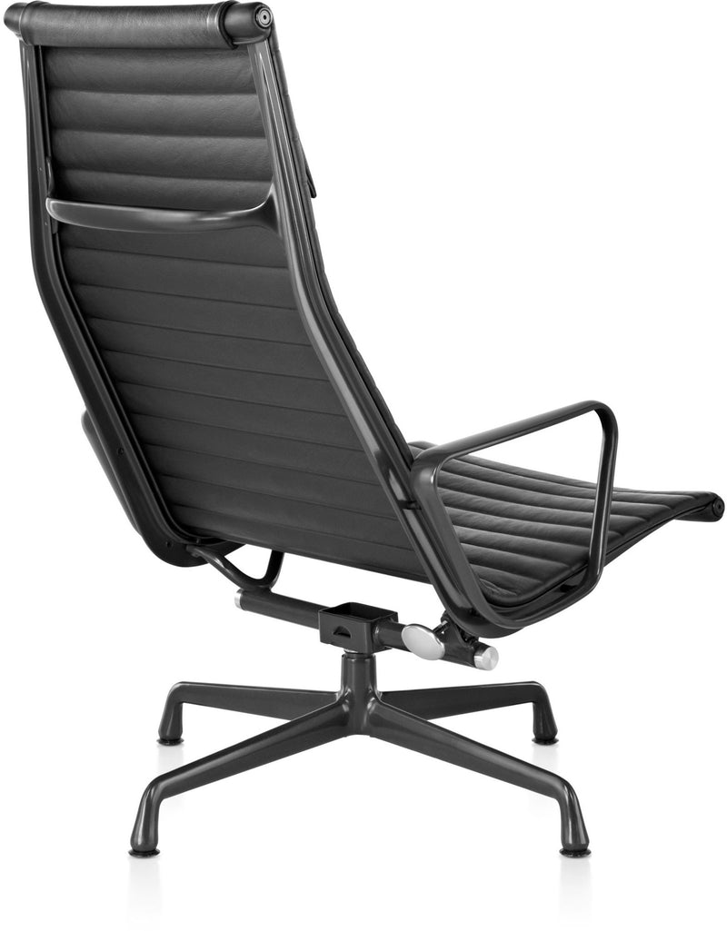 Eames® Aluminum Group Lounge Chair – Tilt & Headrest - Herman Miller® - Chairs - Black - Black Leather - HORNE