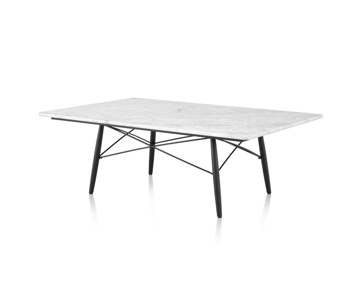 Eames® Coffee Table - Herman Miller® - Tables - Rectangular - Carrara/Ebony - HORNE
