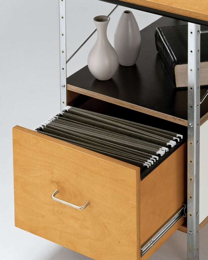 Eames® Desk Unit - Herman Miller® - Desks - Left - Hand File Drawer - Zinc - Multicolor - HORNE