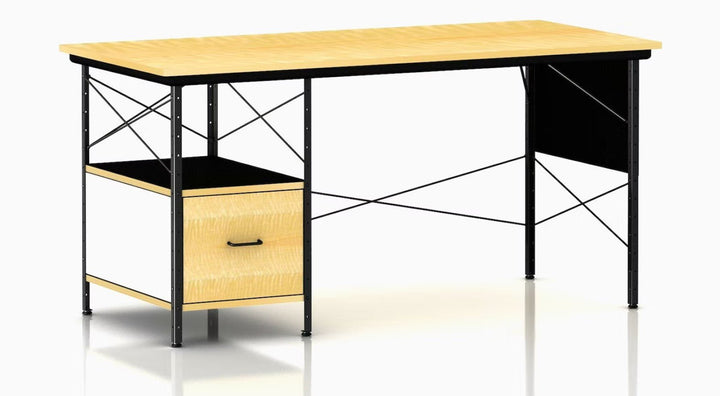 Eames® Desk Unit - Herman Miller® - Desks - Left - Hand File Drawer - Black - Natural - HORNE