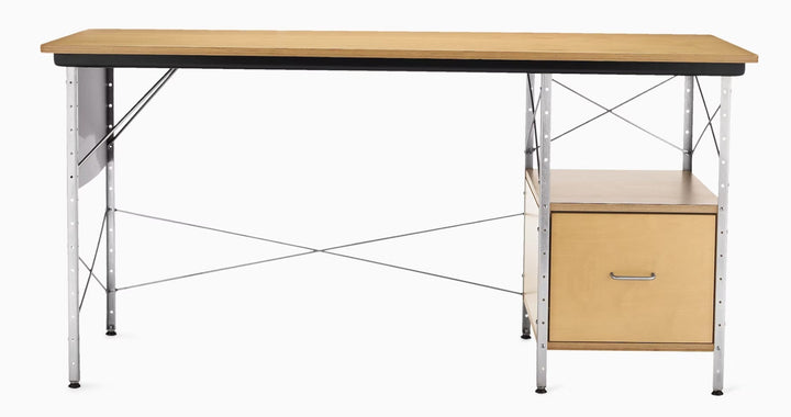 Eames® Desk Unit - Herman Miller® - Desks - Right - Hand File Drawer - Zinc - Natural - HORNE