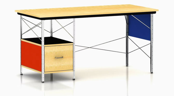Eames® Desk Unit - Herman Miller® - Desks - Left - Hand File Drawer - Zinc - Multicolor - HORNE