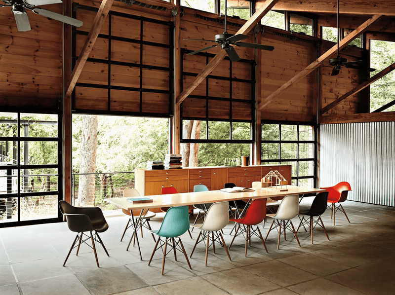 Eames® Molded Fiberglass Armchair – Dowel Base - Herman Miller® - Chairs - White - Natural Maple - Parchment - HORNE