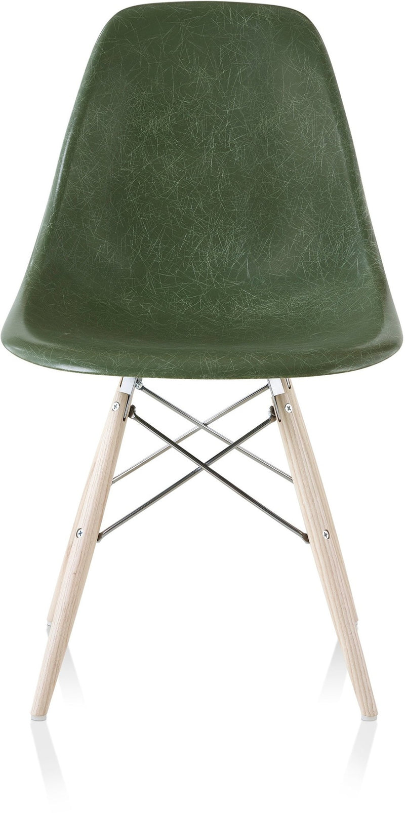 Eames® Molded Fiberglass Side Chair – Dowel Base - Herman Miller® - Chairs - White - Natural Maple - Parchment - HORNE