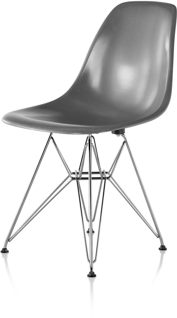 Eames® Molded Fiberglass Side Chair – Wire Base - Herman Miller® - Chairs - White - Parchment - Standard Glide - HORNE