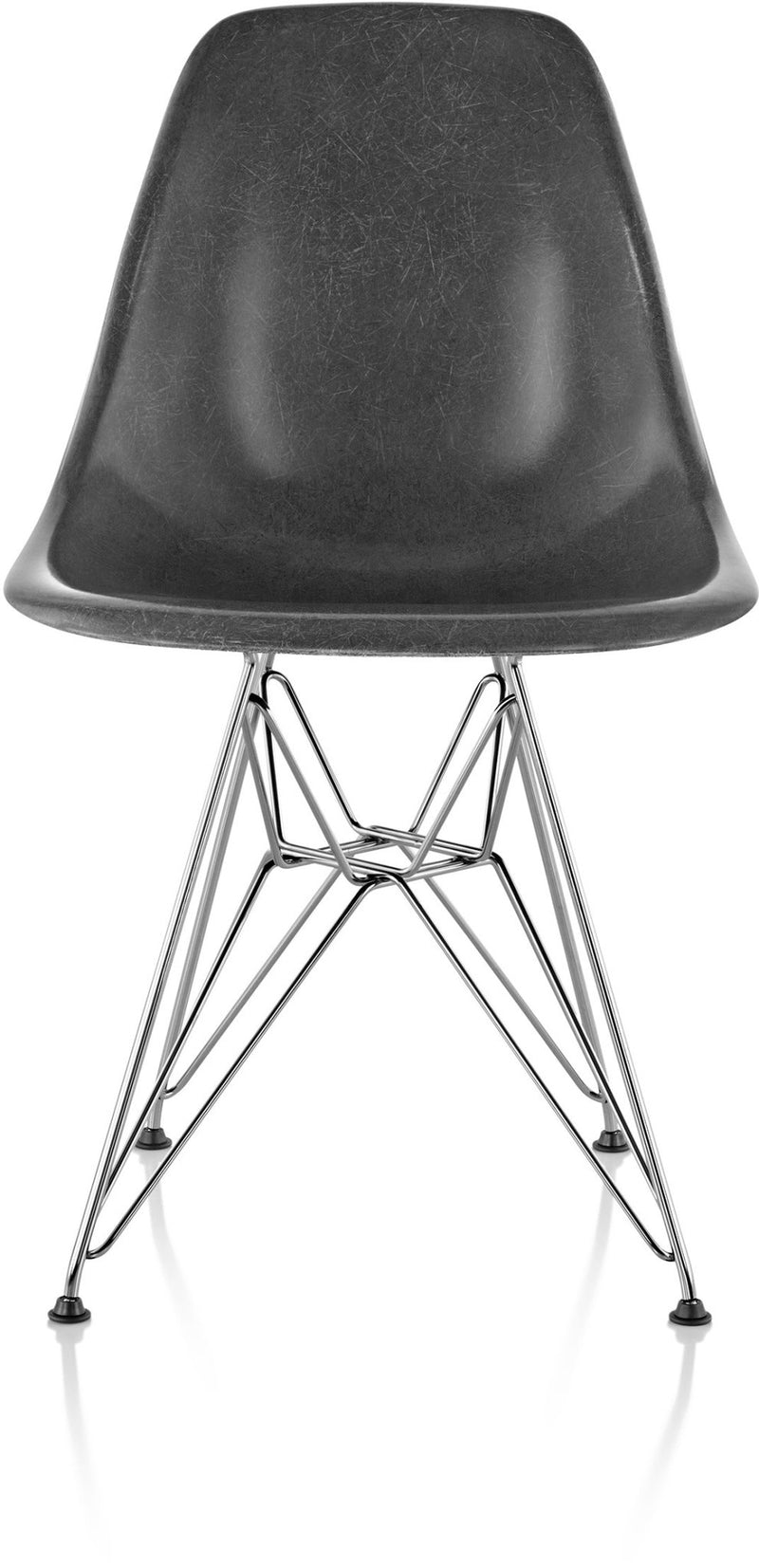 Eames® Molded Fiberglass Side Chair – Wire Base - Herman Miller® - Chairs - White - Parchment - Standard Glide - HORNE