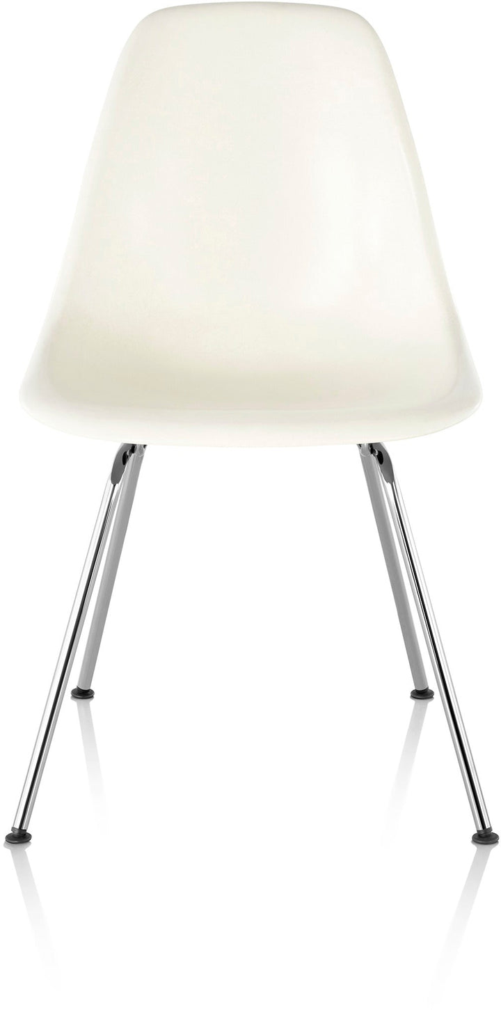 Eames® Molded Plastic Side Chair – 4 - Leg Base - Herman Miller® - Chairs - White - Evergreen - Standard Glide - HORNE