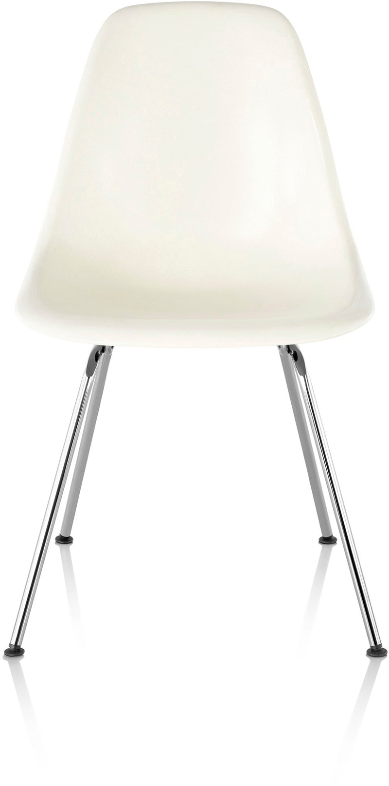 Eames® Molded Plastic Side Chair – 4 - Leg Base - Herman Miller® - Chairs - White - Evergreen - Standard Glide - HORNE