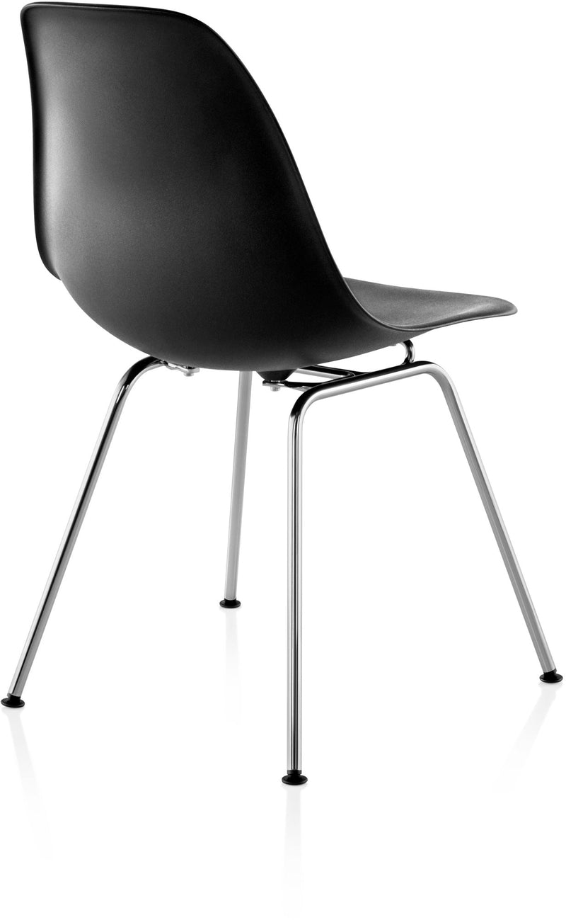 Eames® Molded Plastic Side Chair – 4 - Leg Base - Herman Miller® - Chairs - White - Evergreen - Standard Glide - HORNE