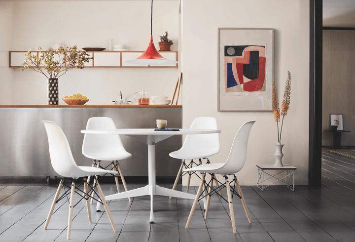Eames® Molded Plastic Side Chair – Dowel Base - Herman Miller® - Chairs - White - Natural Maple - Black - HORNE