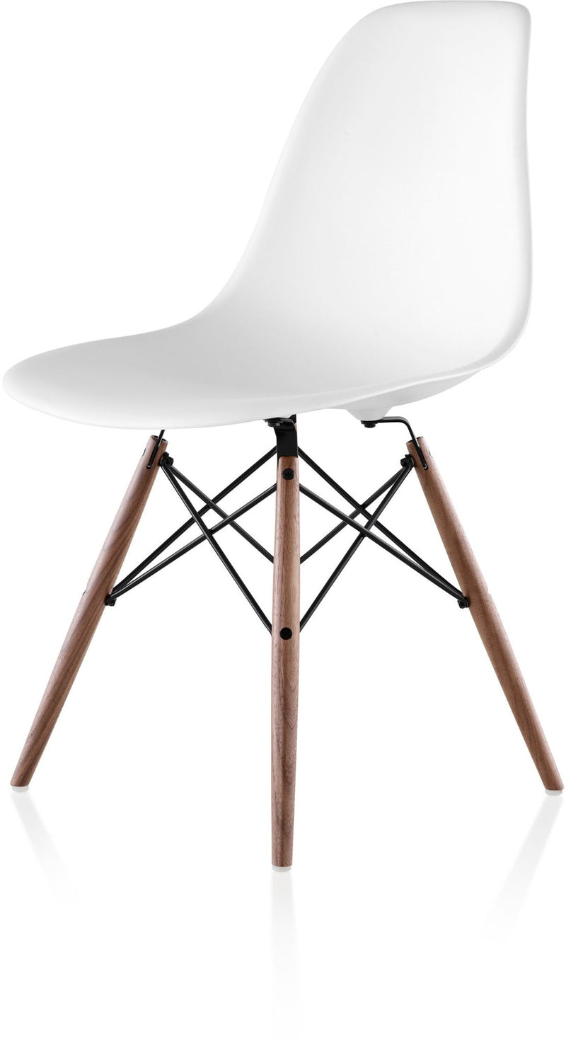Eames® Molded Plastic Side Chair – Dowel Base - Herman Miller® - Chairs - White - Natural Maple - Black - HORNE
