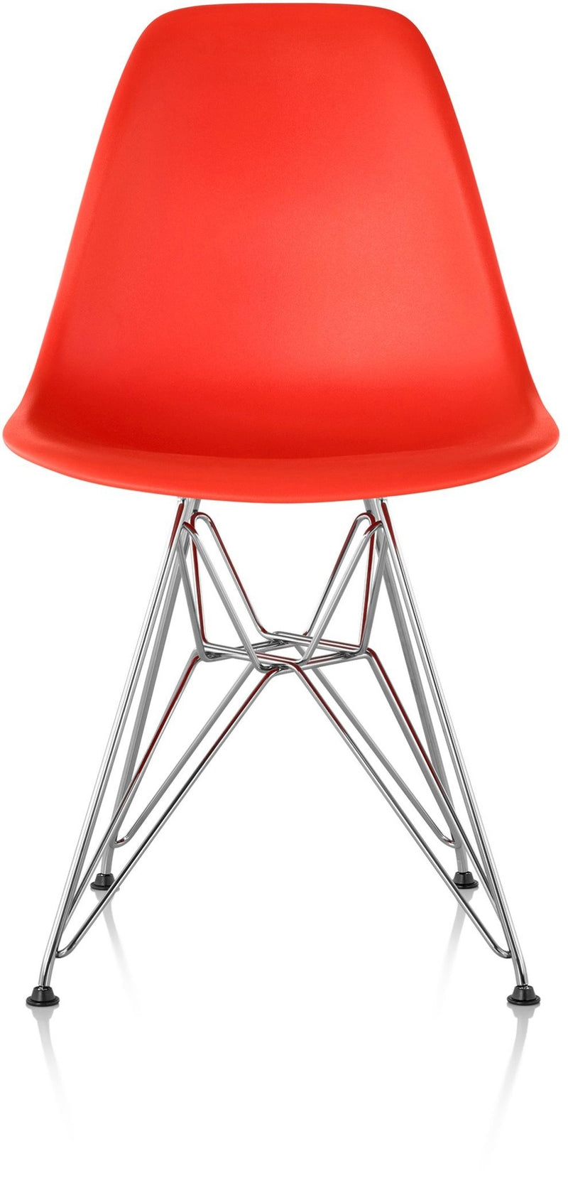 Eames® Molded Plastic Side Chair – Wire Base - Herman Miller® - Chairs - White - Black - Standard Glide - HORNE